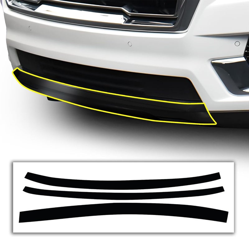 BOGAR TECH DESIGNS for GMC Yukon 2021-2024 Lower Lip Chrome Delete Overlay, Gloss Black - Image 1